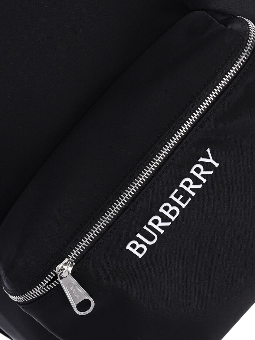 Burberry Black Fabric Logo Backpack