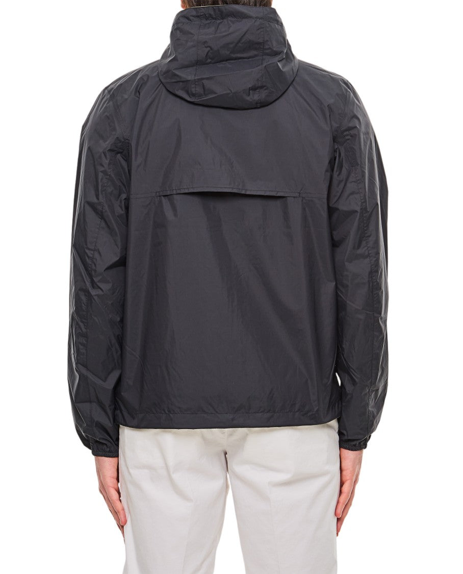 K-Way Black Hooded Zip Jacket