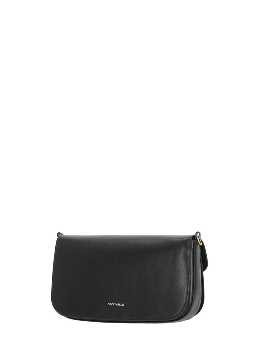 Coccinelle Sleek Medium Leather Handle Bag With Removable Shoulder Strap