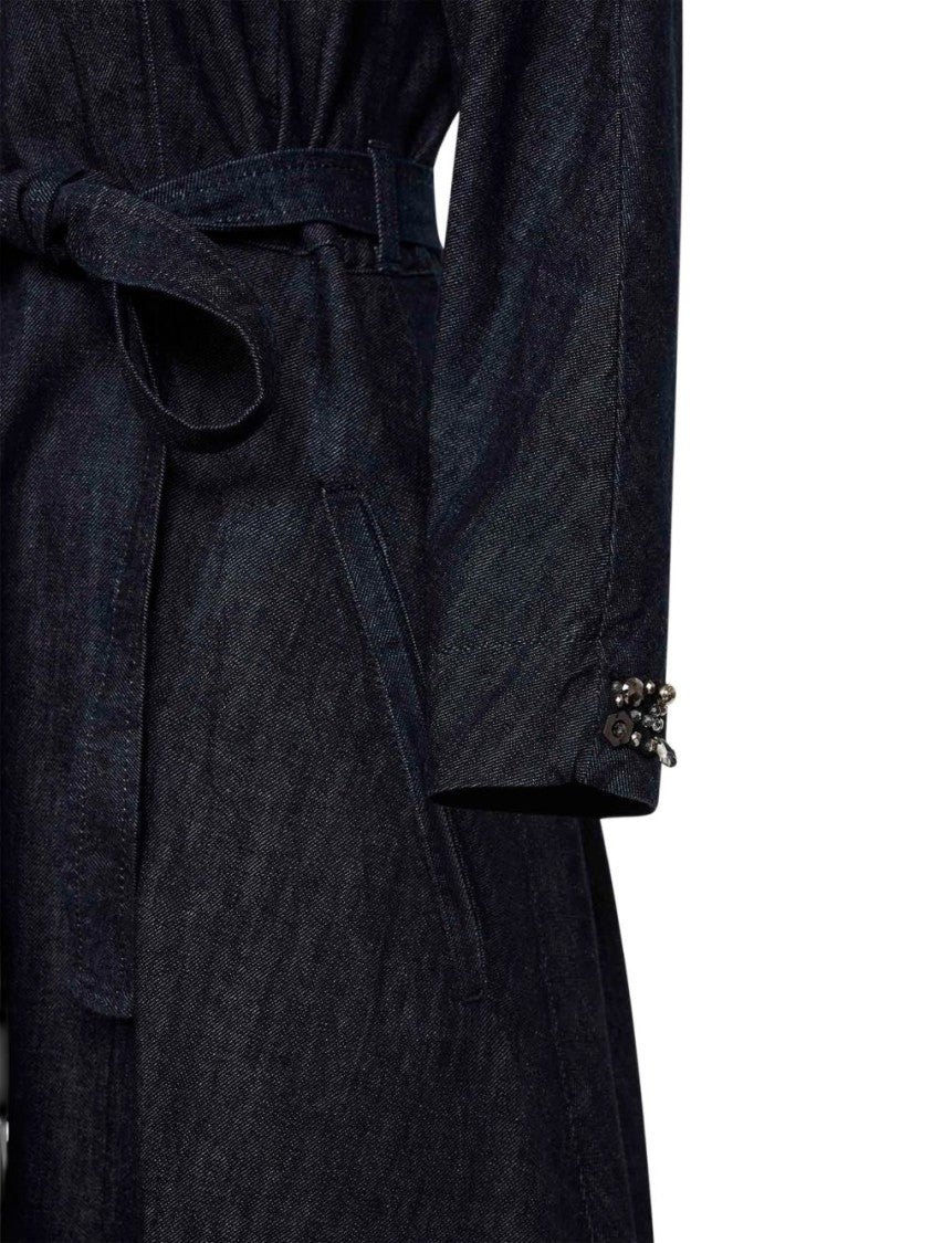 Max Mara A-Line Midi Dress With Jeweled Cuffs