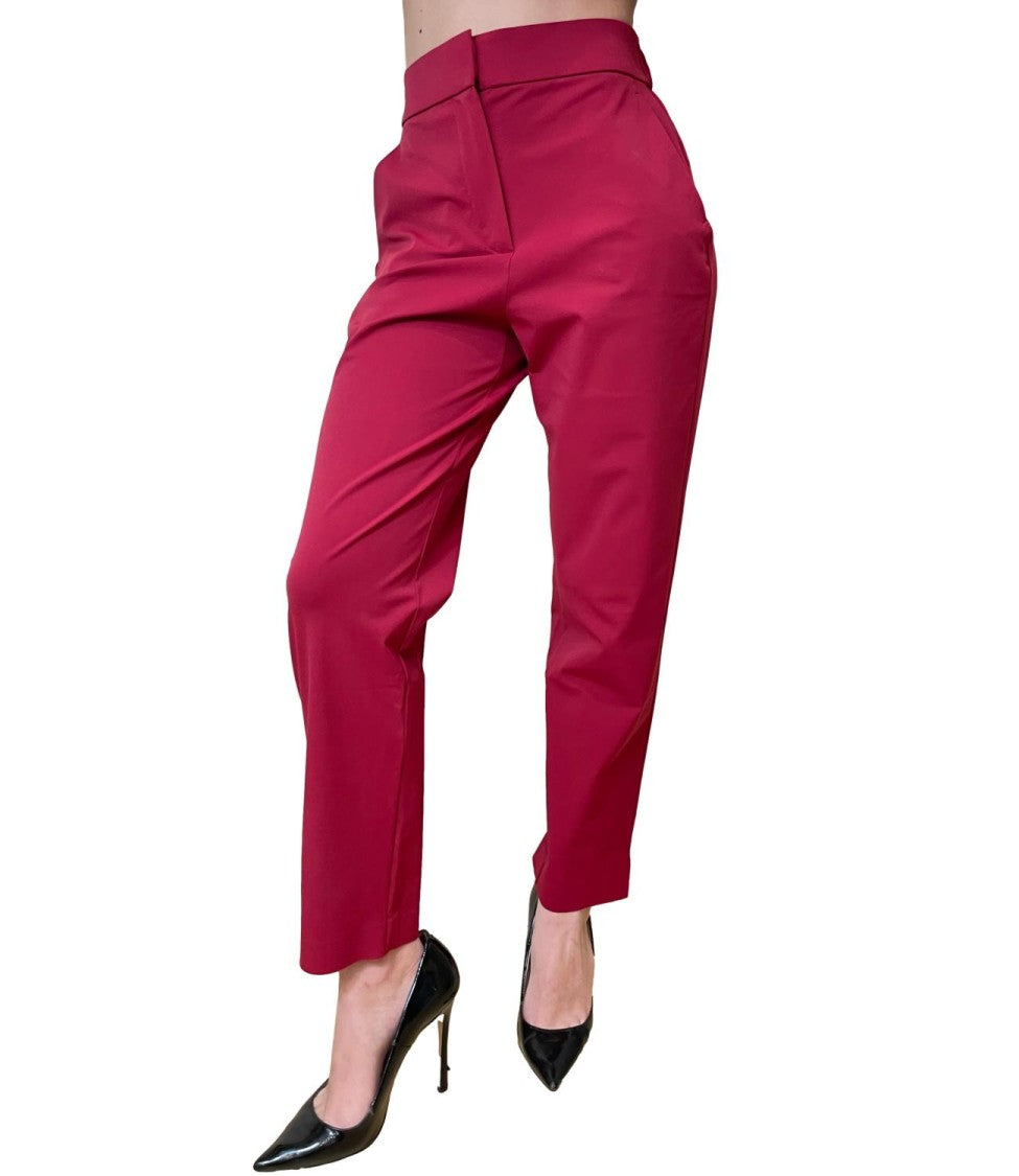 Max Mara Dark Red Mmlpaio Polyamide Trousers