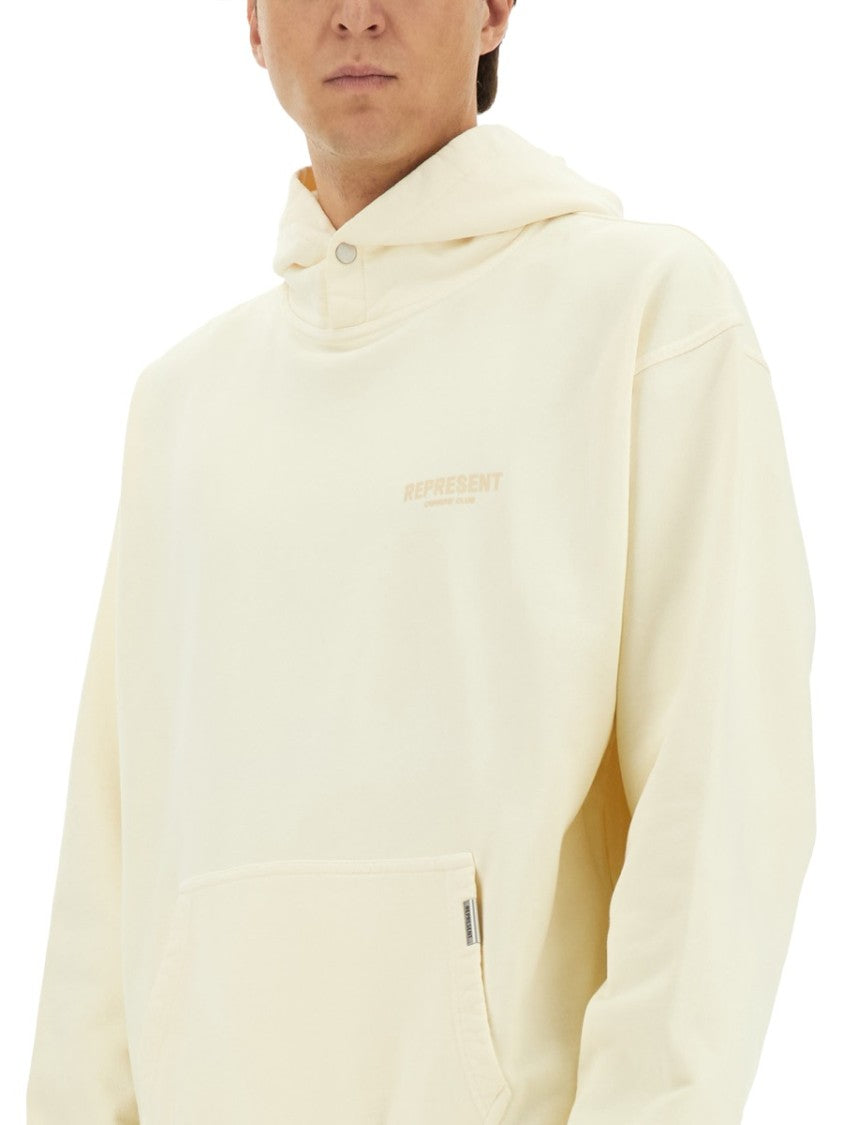 Represent Relaxed Fit Off-White Hoodie