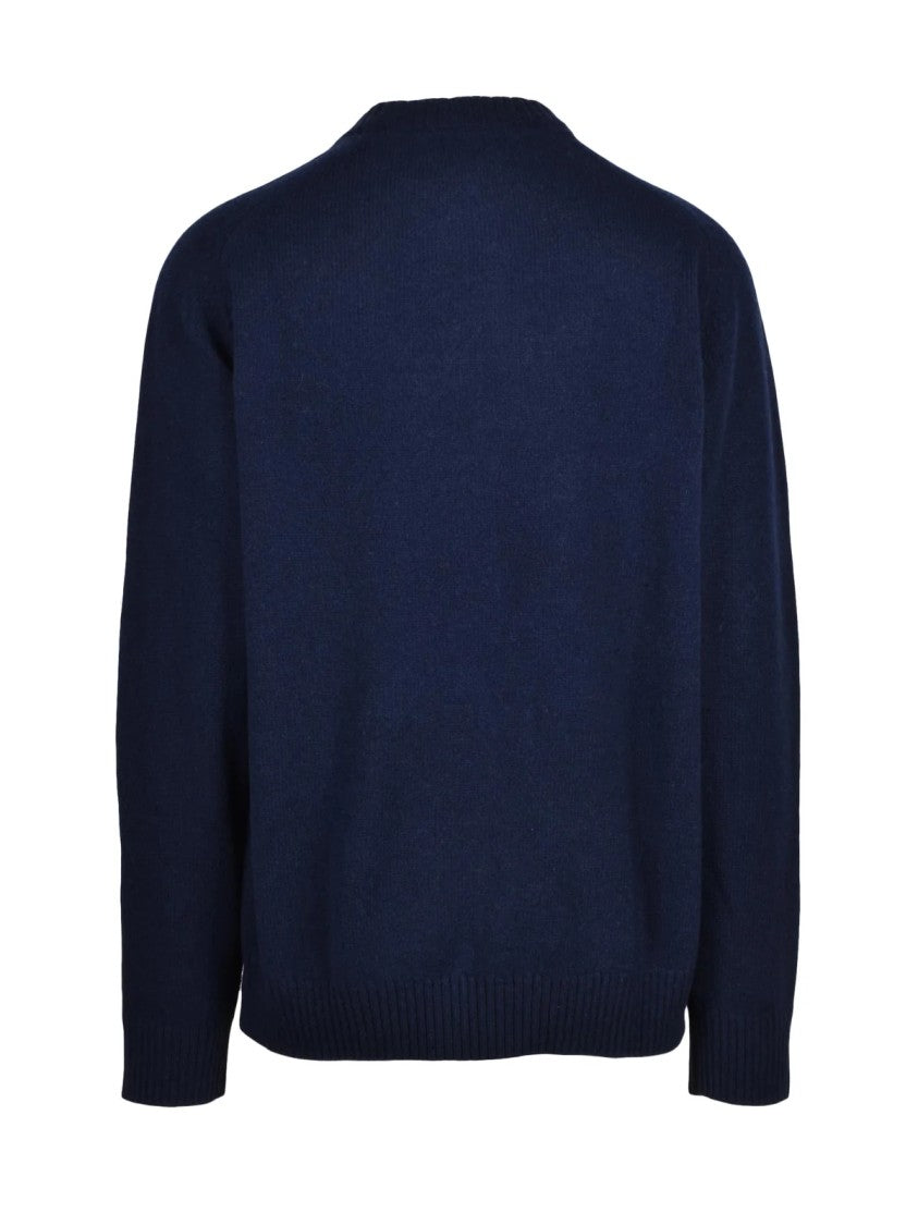 Barbour Deep Navy Wool Crewneck Sweater