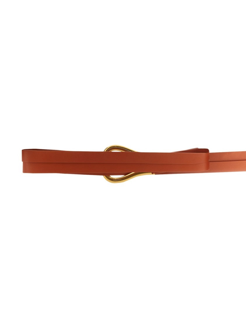 Bottega Veneta Double Belt With Smooth Texture And Minimalist Design