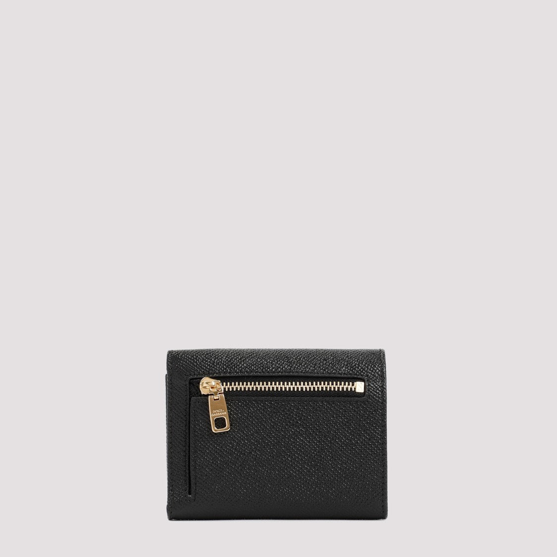 Dolce & Gabbana Black Leather French Flap Wallet