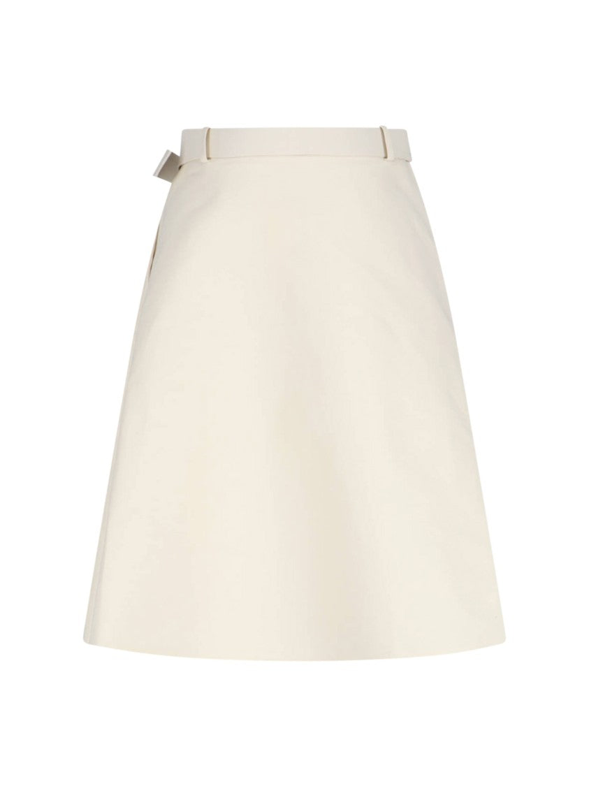 Marni Flared Midi Skirt – Ivory
