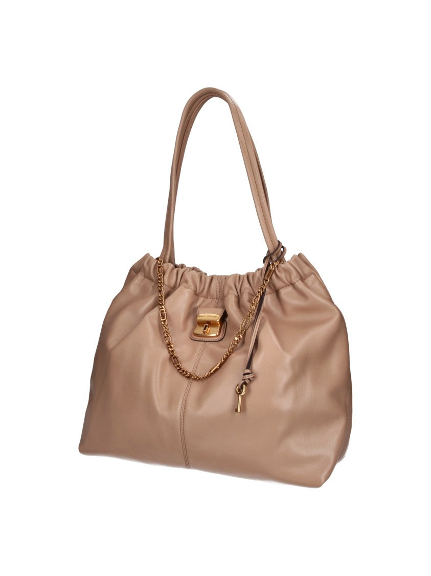 Marc Jacobs Brown The Cristina Silver Hardware Calfskin Tote Bag