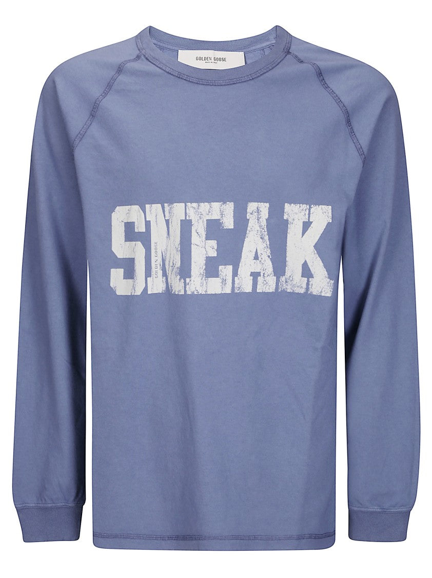 Golden Goose Journey Printed Raglan Sleeve Crew Neck T-Shirt