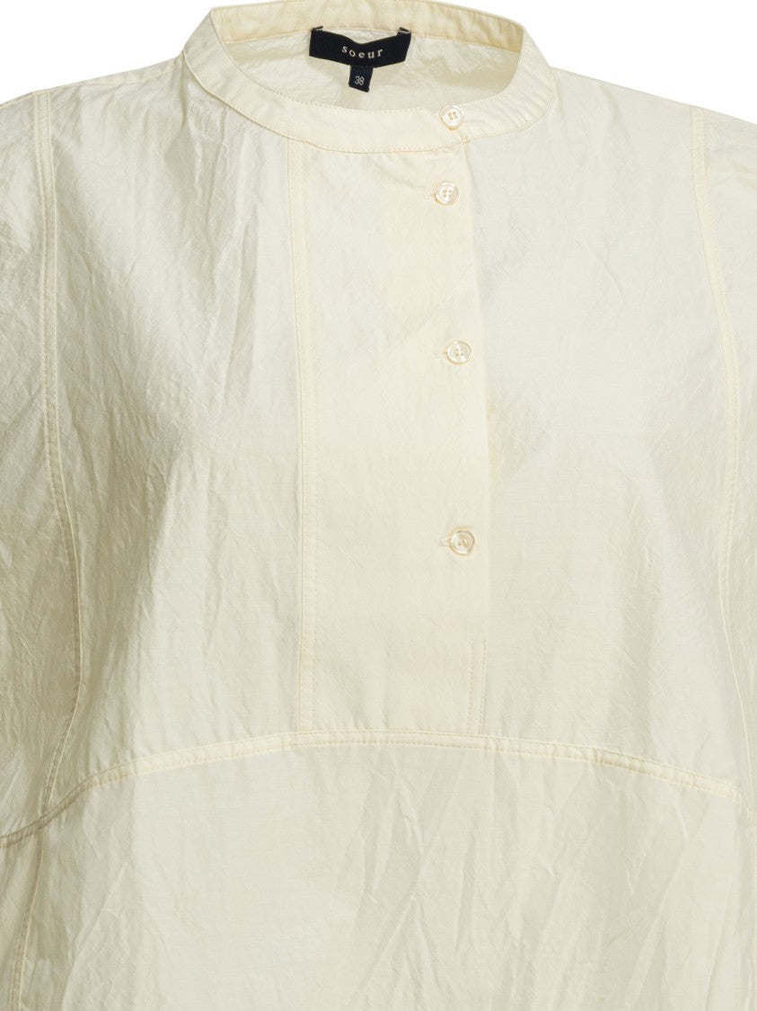 Soeur Boxy White Sleeveless Top