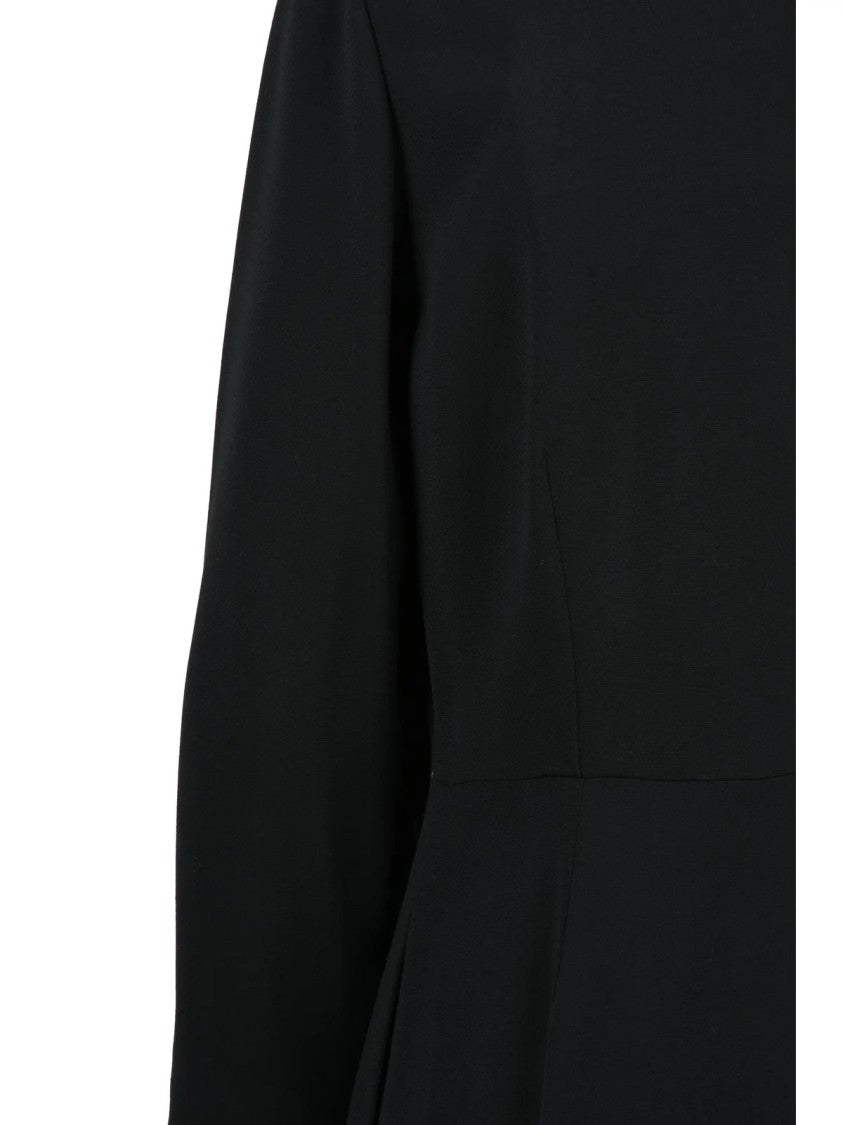 Aspesi Fluid Midi Dress With Practical Zip Closure And Side Pockets