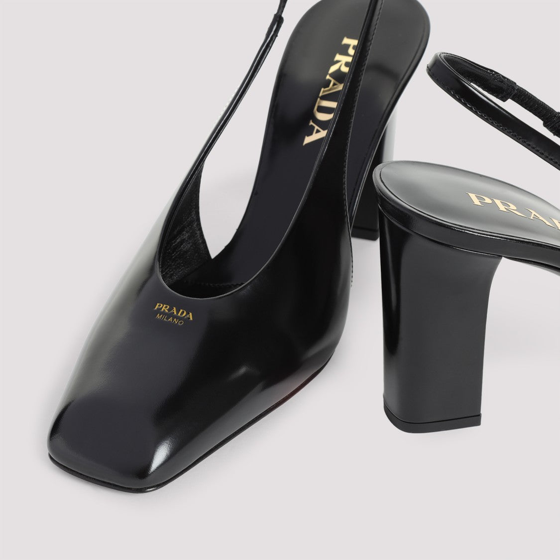Prada Black Calf Leather Pumps