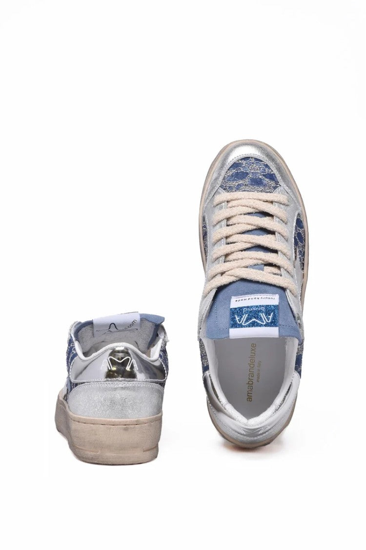 Ama Brand Rubber Sneakers - Grey/Blue