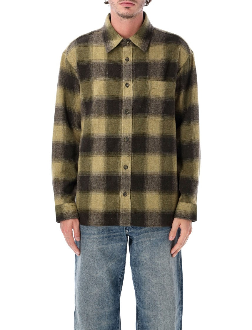 A.P.C. All-Over Check Patterned Dropped Shoulder Overshirt