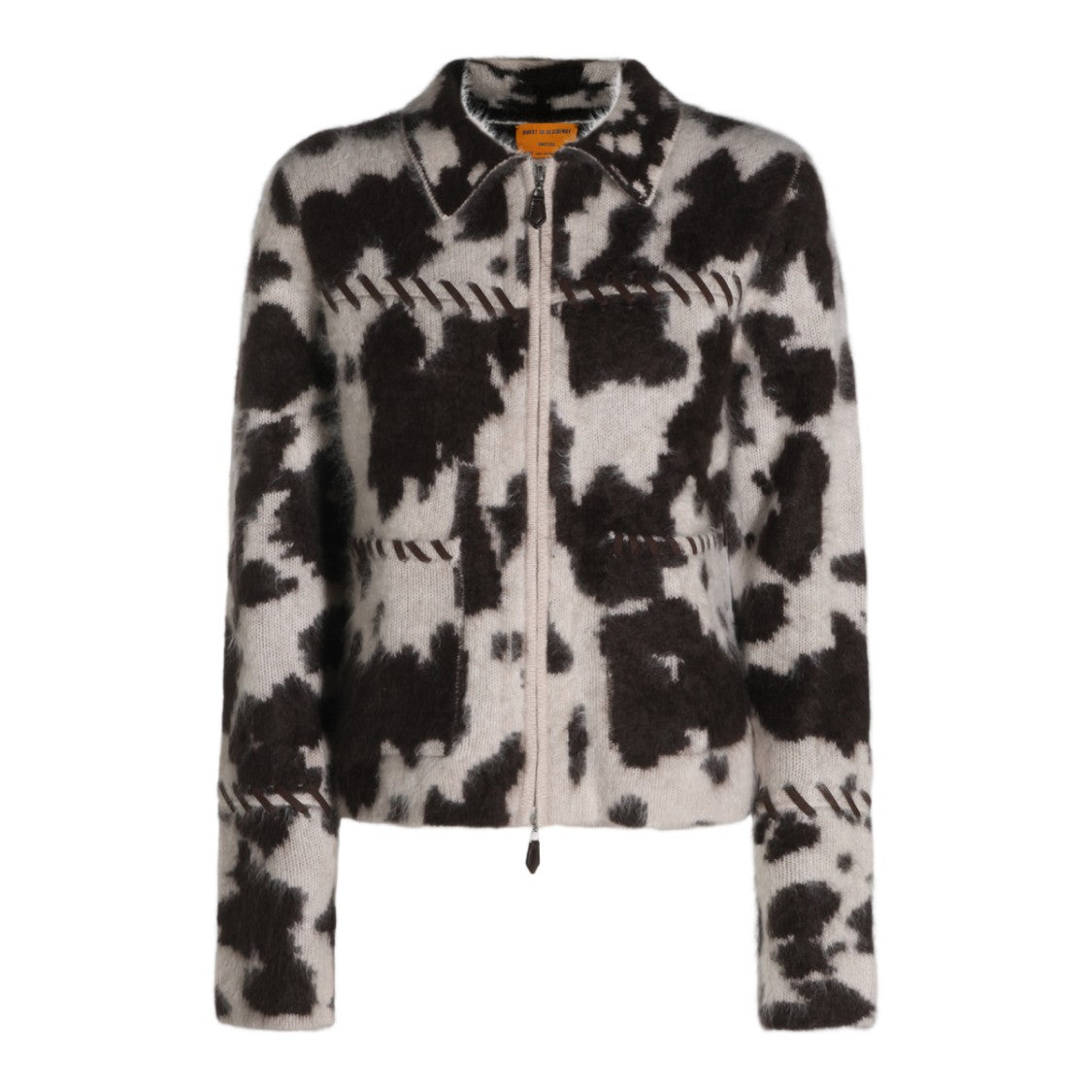 Guest In Residence Abstract Patterned Jacket With Whipstitch Detailing