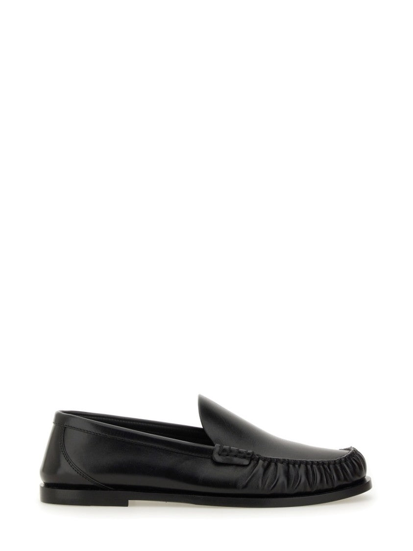 Saint Laurent Moccasin With Gathered Detail And Low-Profile Sole