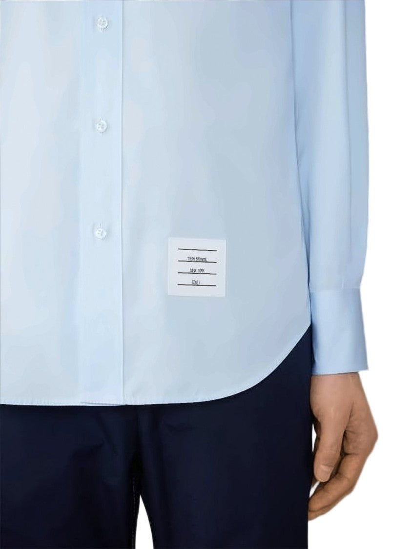 Thom Browne Pointed Collar Long-Sleeve Shirt In Crisp Light Blue Thom Browne