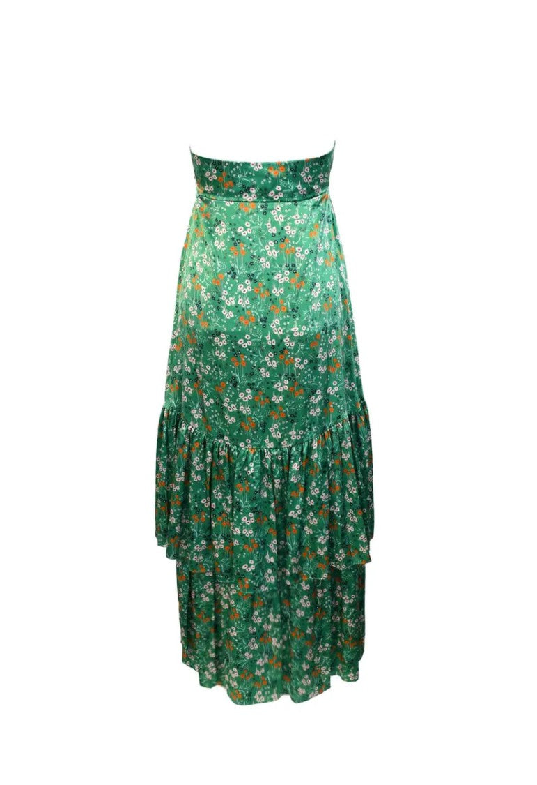 L Autre Chose Long Silk Dress - Green