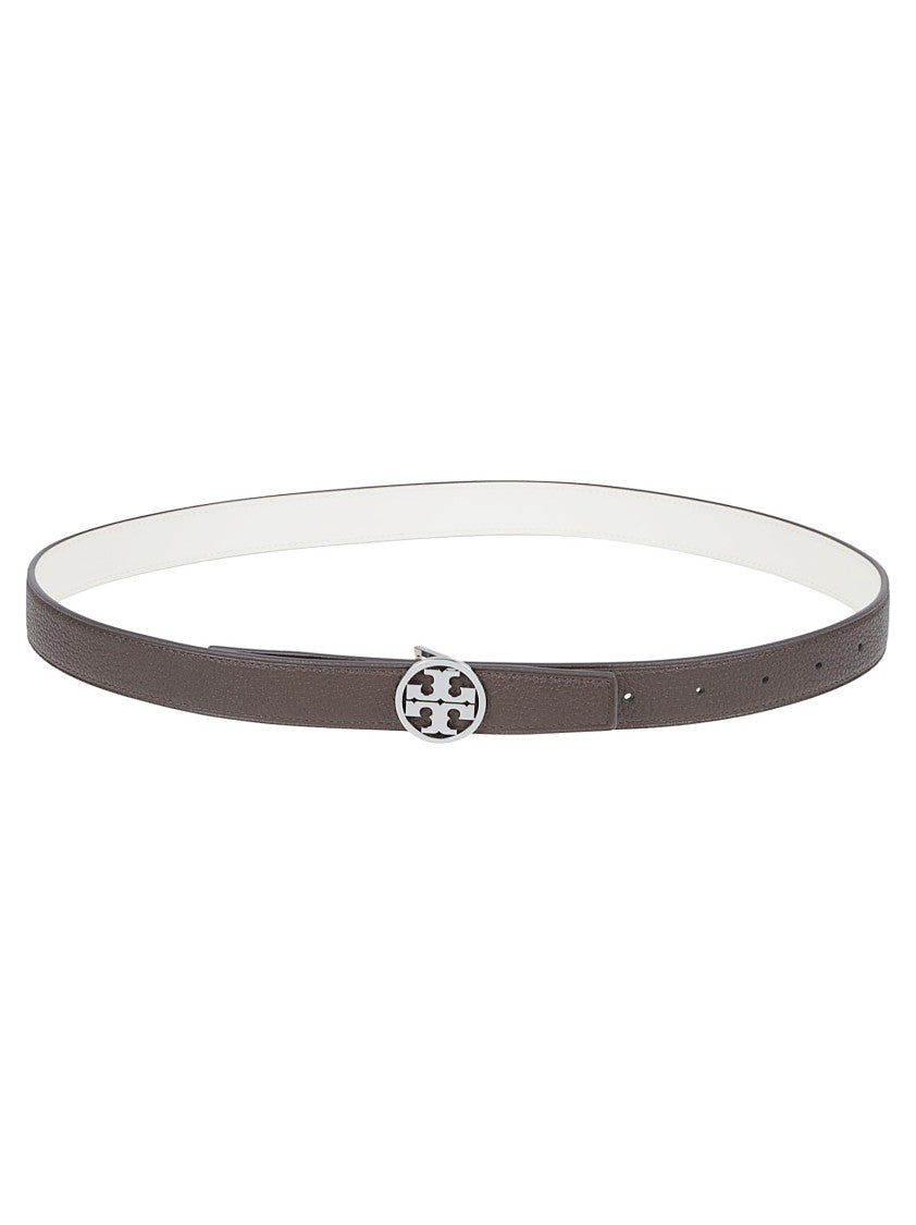 Tory Burch Miller Slim Brown Leather Belt