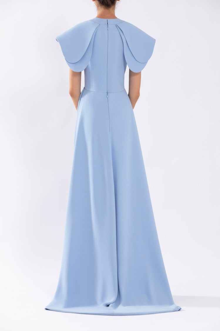 Saiid Kobeisy Back Overskirt Crepe Jumpsuit