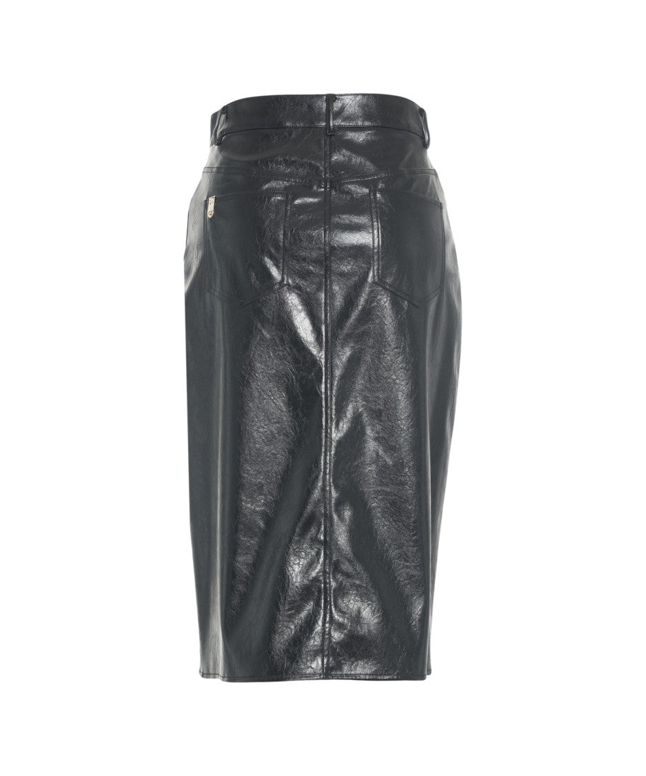 Liu Jo Faux Leather Midi Skirt