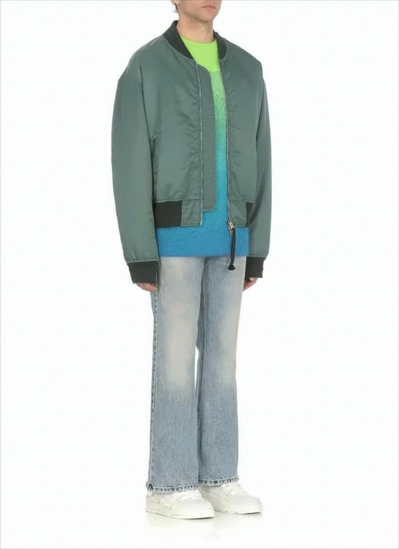 Erl Gradient Mohair-Blend Sweater With Lettering Detail