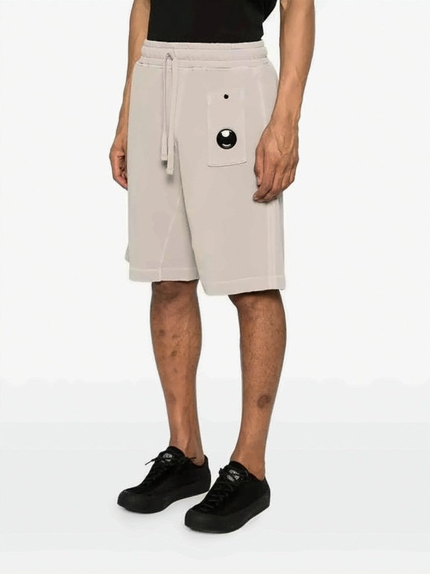 C.P. Company Relaxed Fit Shorts With Elastic Waistband And Iconic Lens Detail