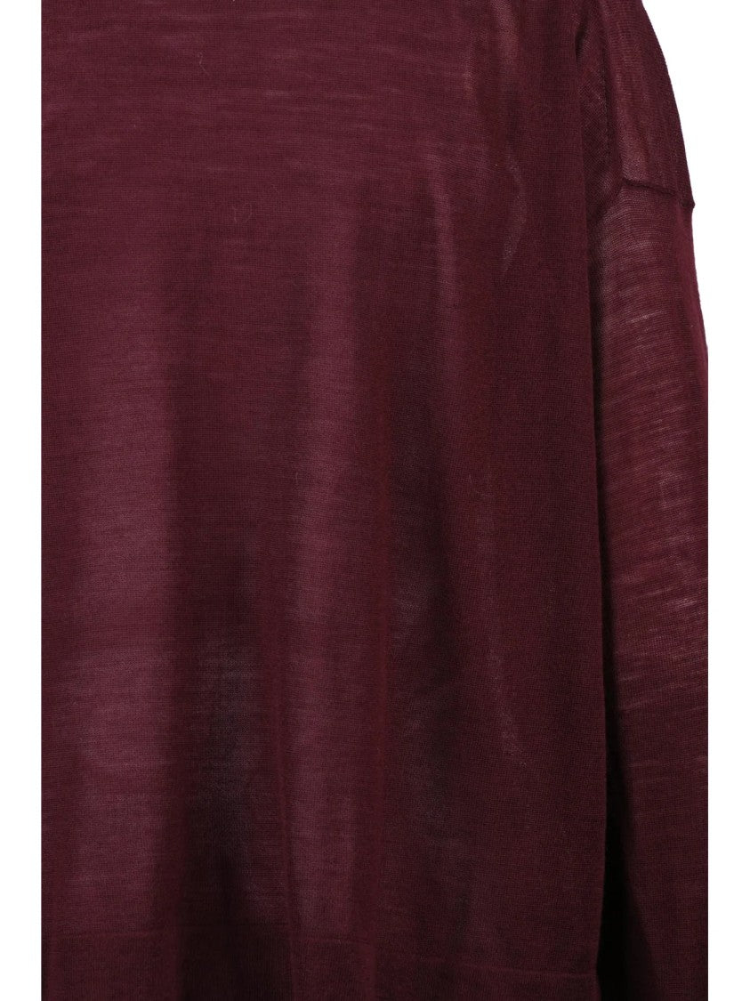 Alysi Short Brushed Knit Sweater In Luxurious Merino Wool