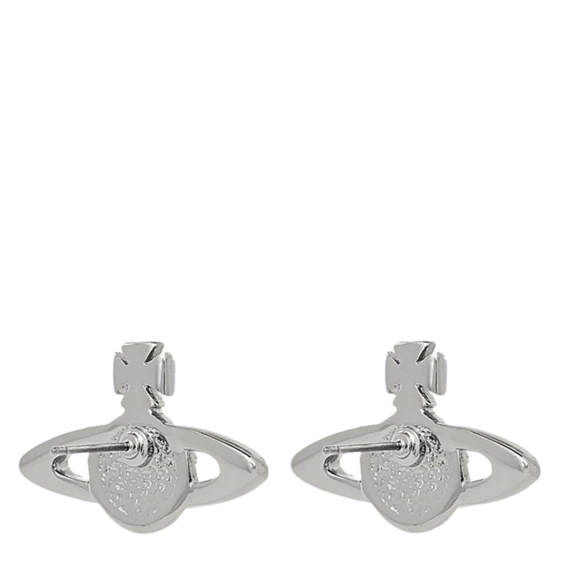 Vivienne Westwood Silver-Tone Orb Earrings With Cross And Crystal Adornments