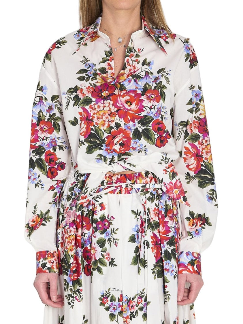 Dolce & Gabbana Floral Print Cotton Shirt