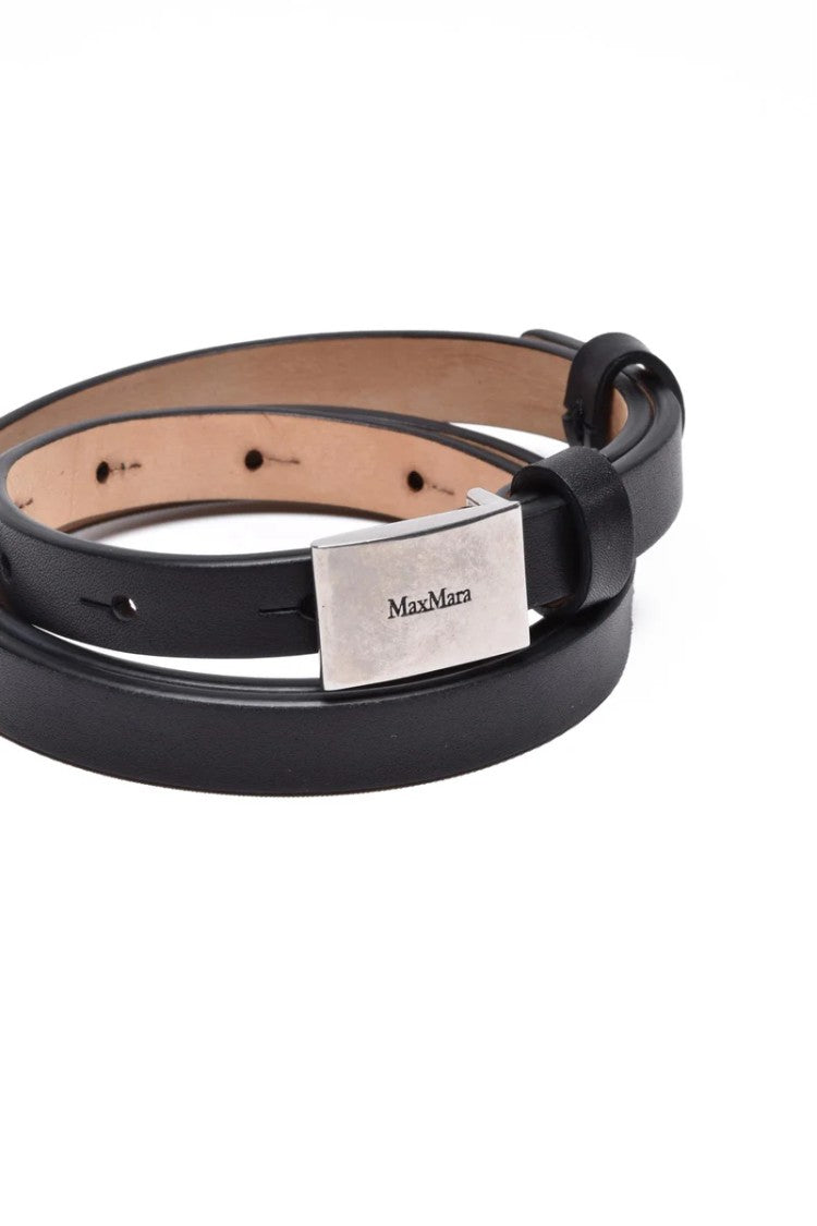 Max Mara Leather Belt - Black