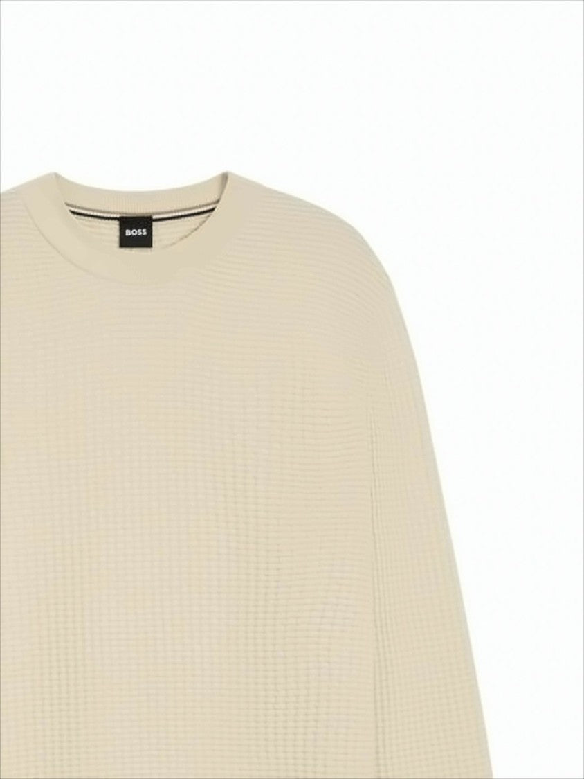Hugo Boss Textured Knit Crew Neck Sweater