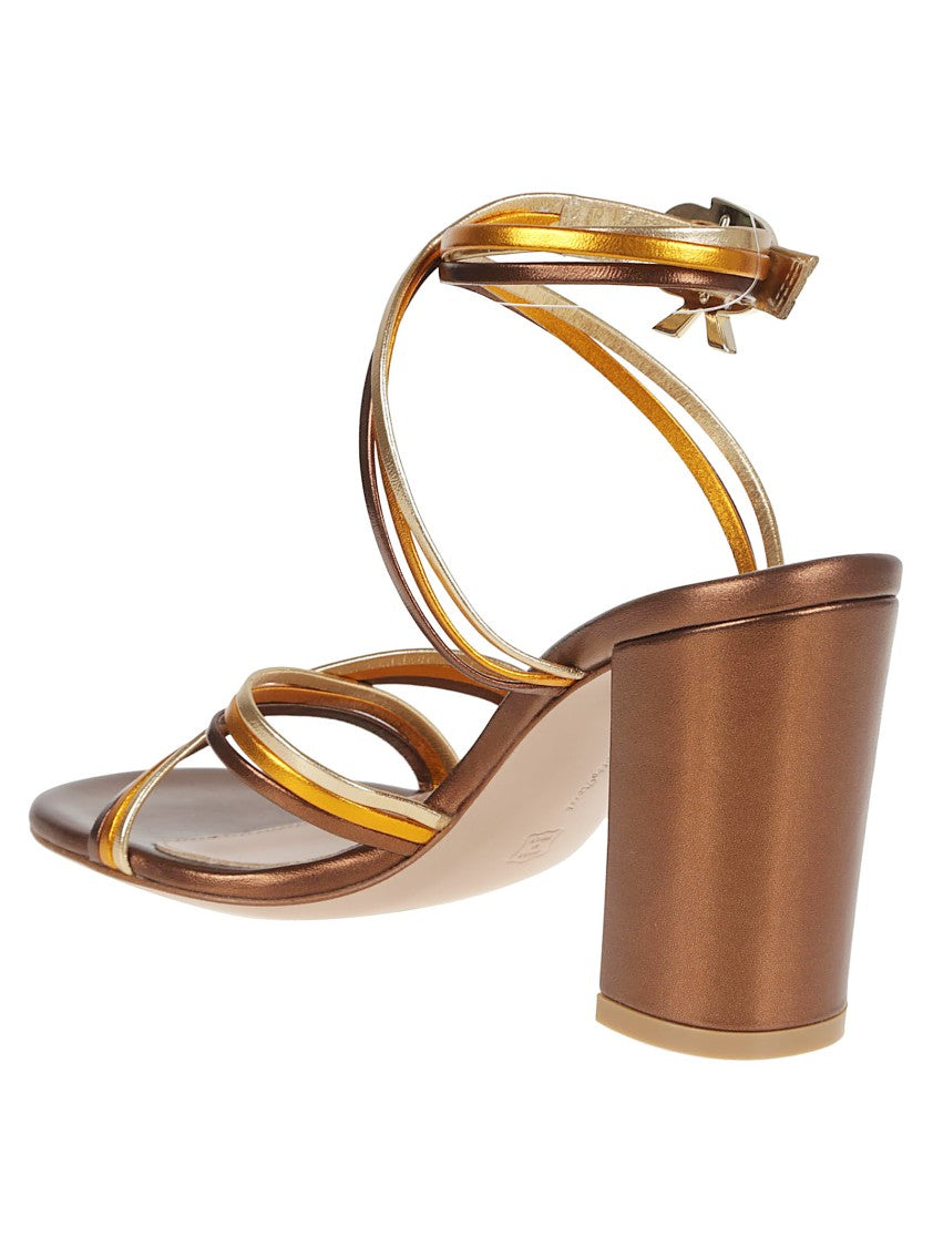 Gianvito Rossi Intertwined Suede And Fabric Sandals