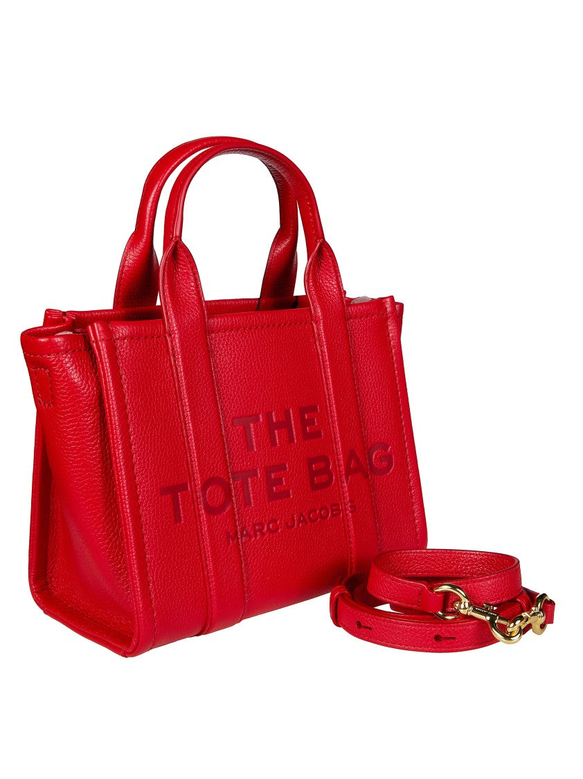 Marc Jacobs Red Textured Leather Small Tote Bag