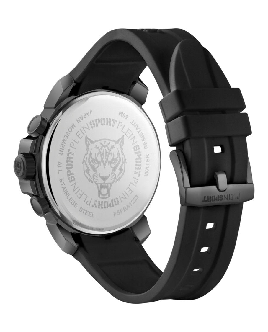 Plein Sport Powerlift Chronograph Watch With Gunmetal Case