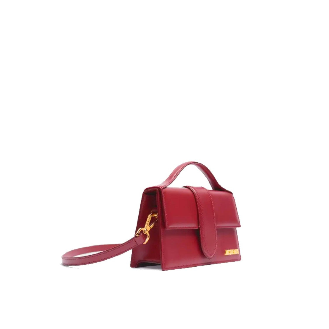 Jacquemus Polished Leather Shoulder Bag With Flap Closure