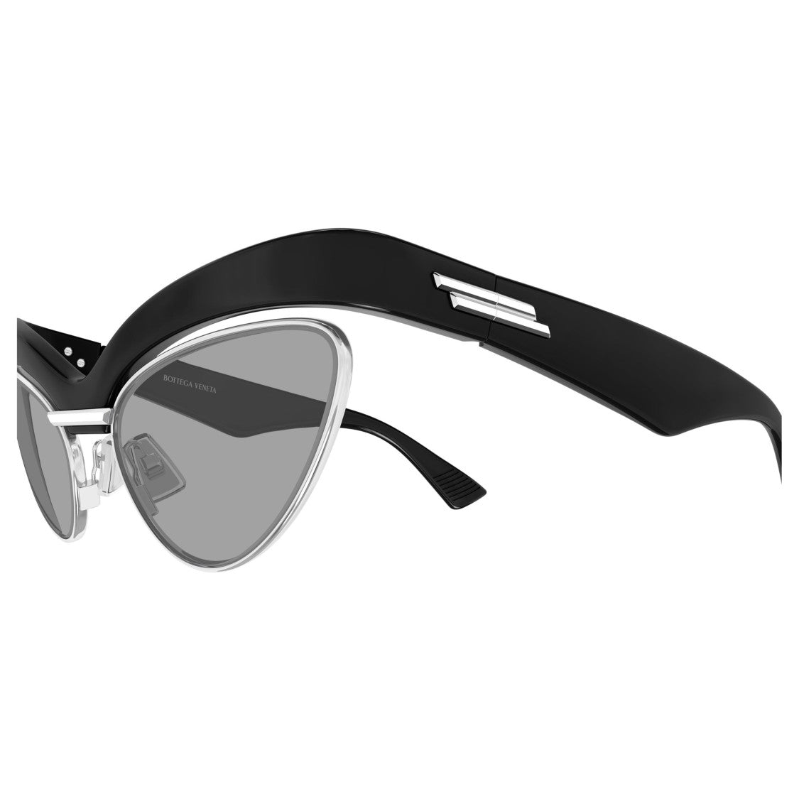 Bottega Veneta Black Bv1480s Thick Acetate Cat-Eye Sunglasses
