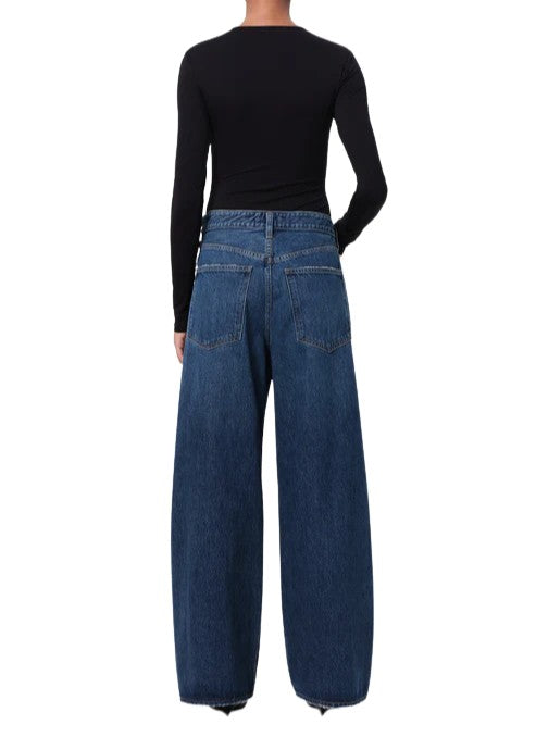 Agolde Vana Fold Mid-Rise Wide-Leg Jeans