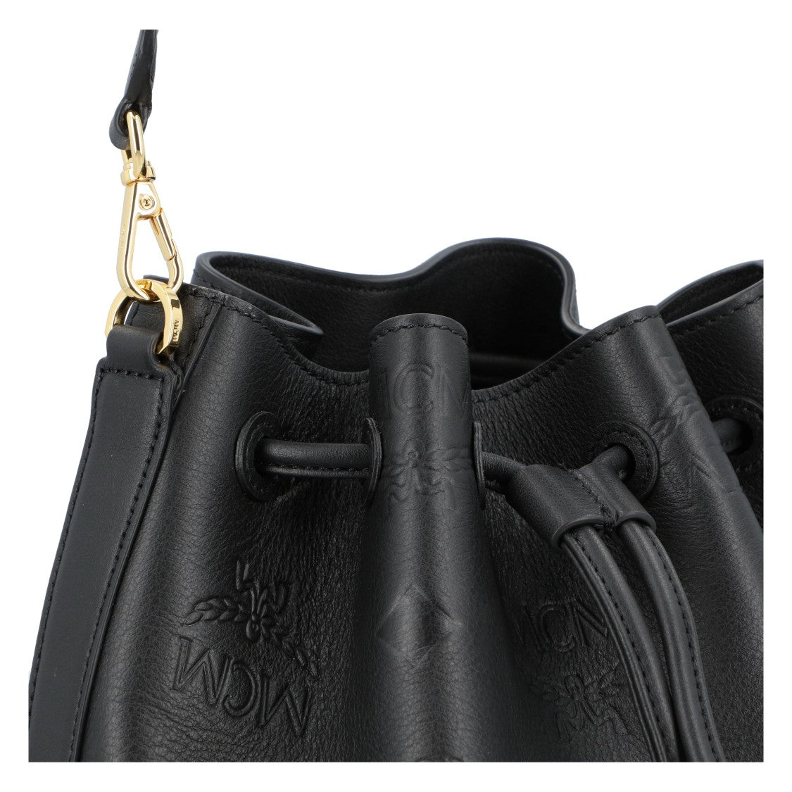 Mcm Dessau Drawstring In Embossed Monogram Leather