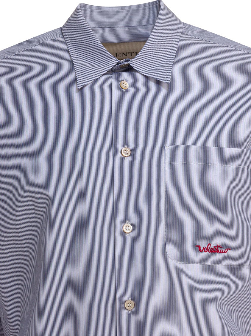 Valentino Light Blue Stripe Shirt