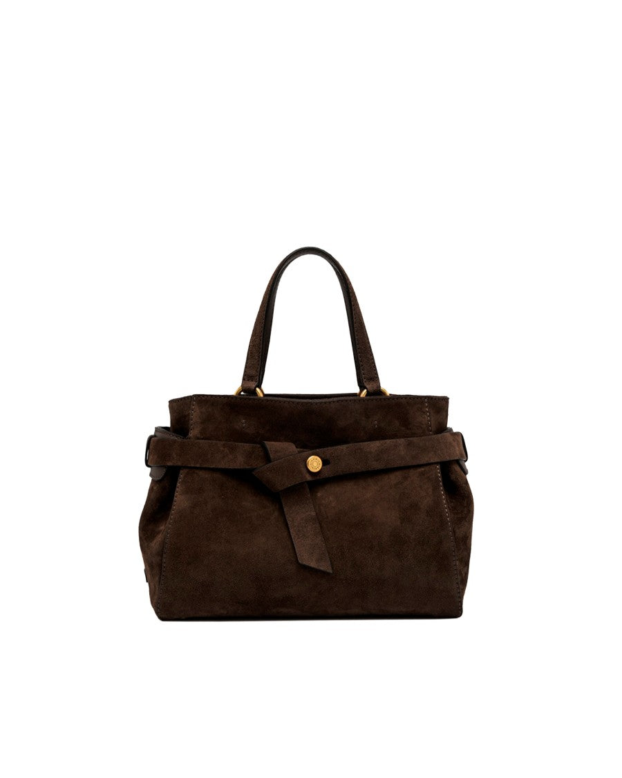 Gianni Chiarini Miranda Dark Brown Suede Handbag