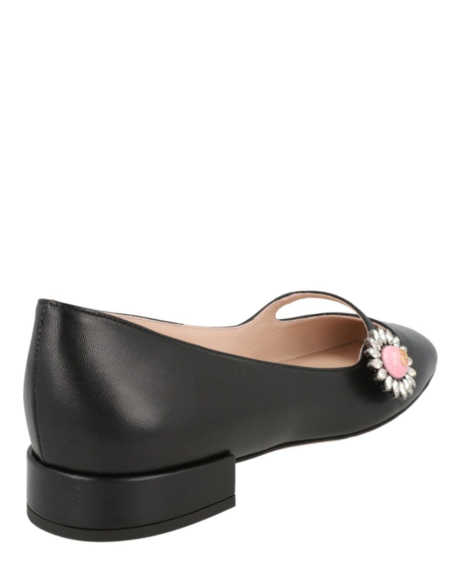 Valentino Preshoes Crystal Daisy Mary Jane Ballet Flats