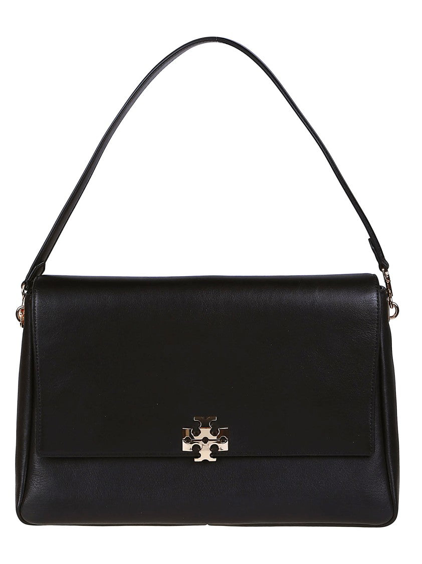 Tory Burch Charlie Large Black Leather Bag