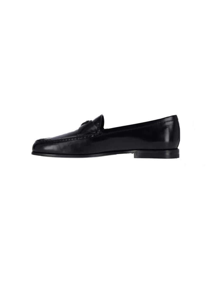 Prada Logo Loafers – Black