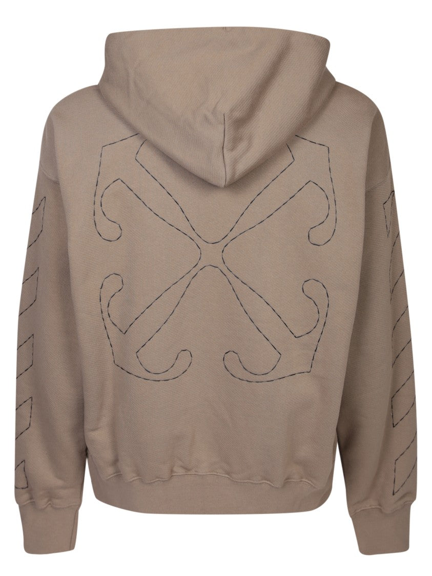 Off-White Beige Cotton-Blend Sweatshirt