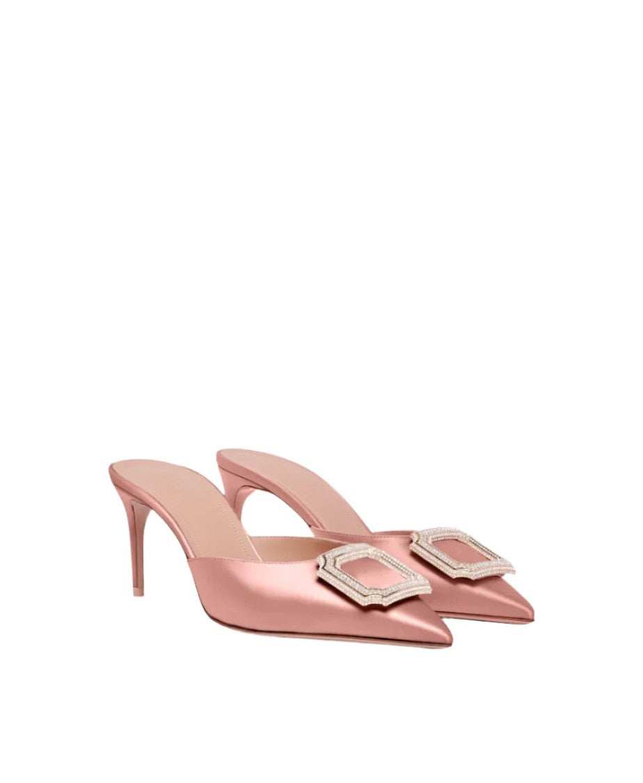 Malone Souliers Mona 70 Satin Blush Mules