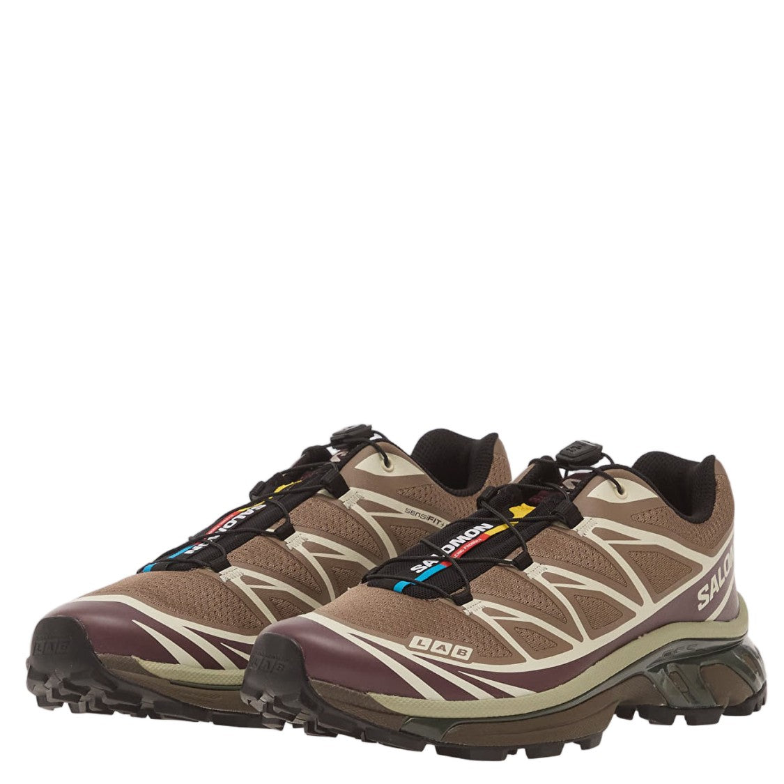 Salomon Brown/Multi Mesh Drawstring Sneakers