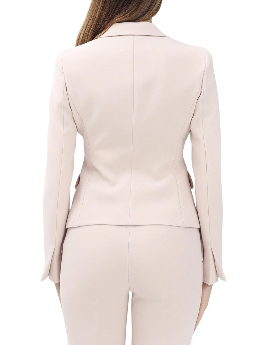 Max Mara Pink Acetate Polyester Fitted Jacket