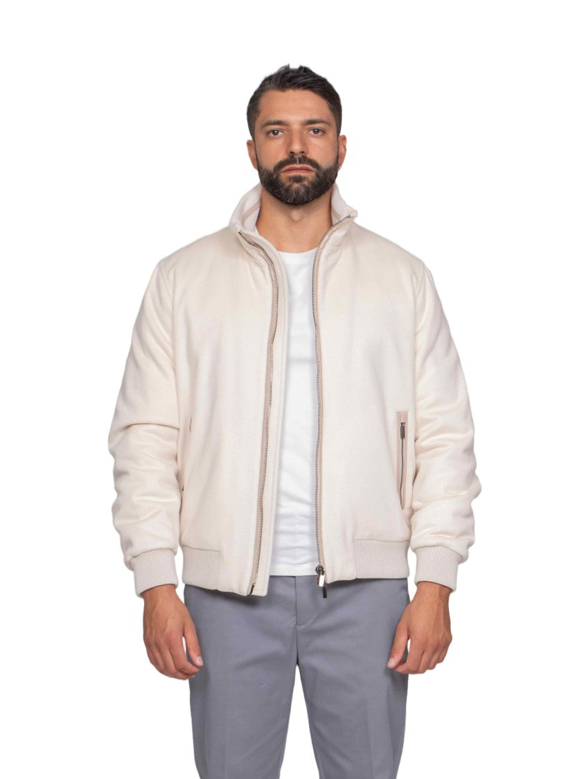 Peserico Minimalist High Collar Zippered Jacket