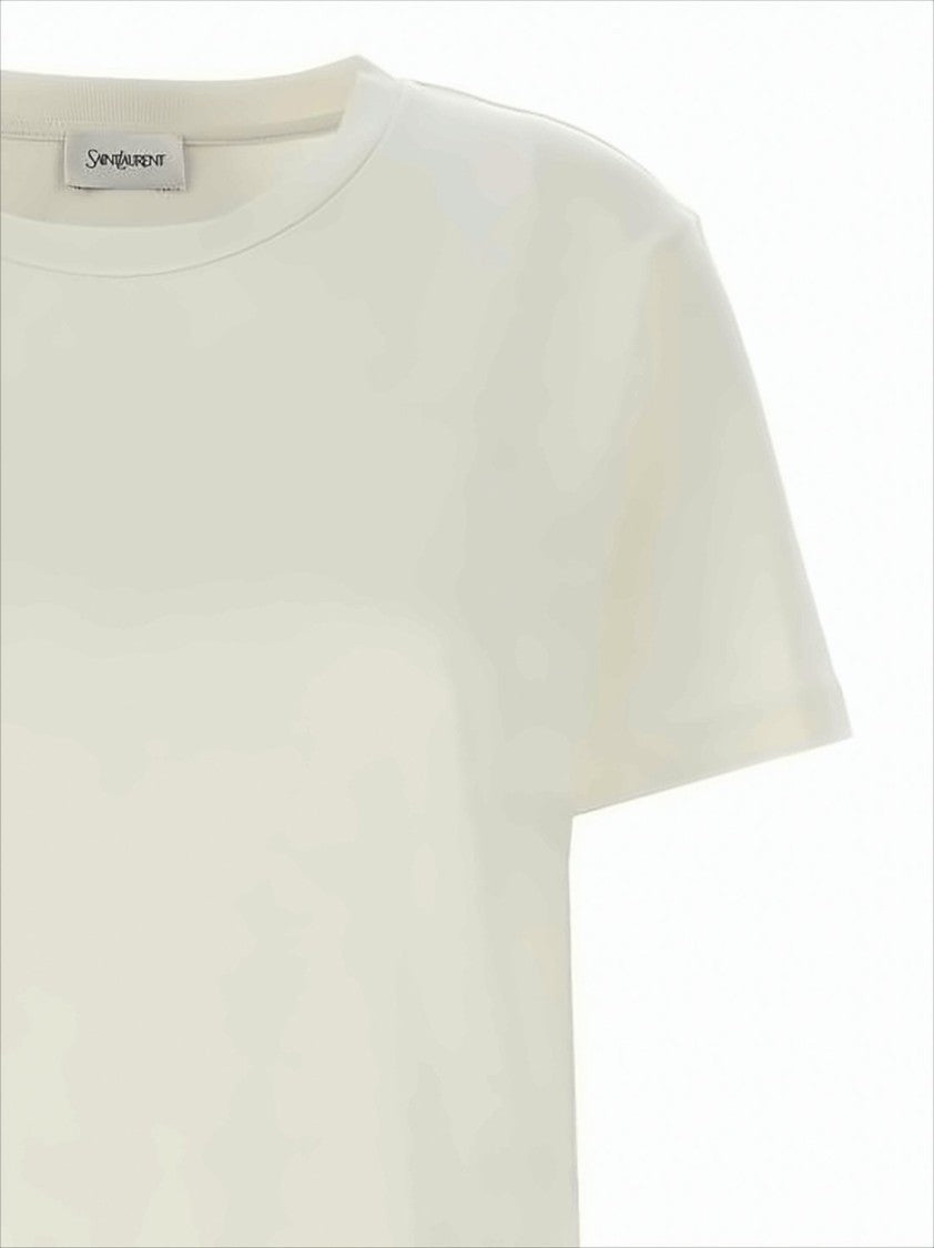 Saint Laurent Boxy Short-Sleeve T-Shirt With Classic Round Neckline