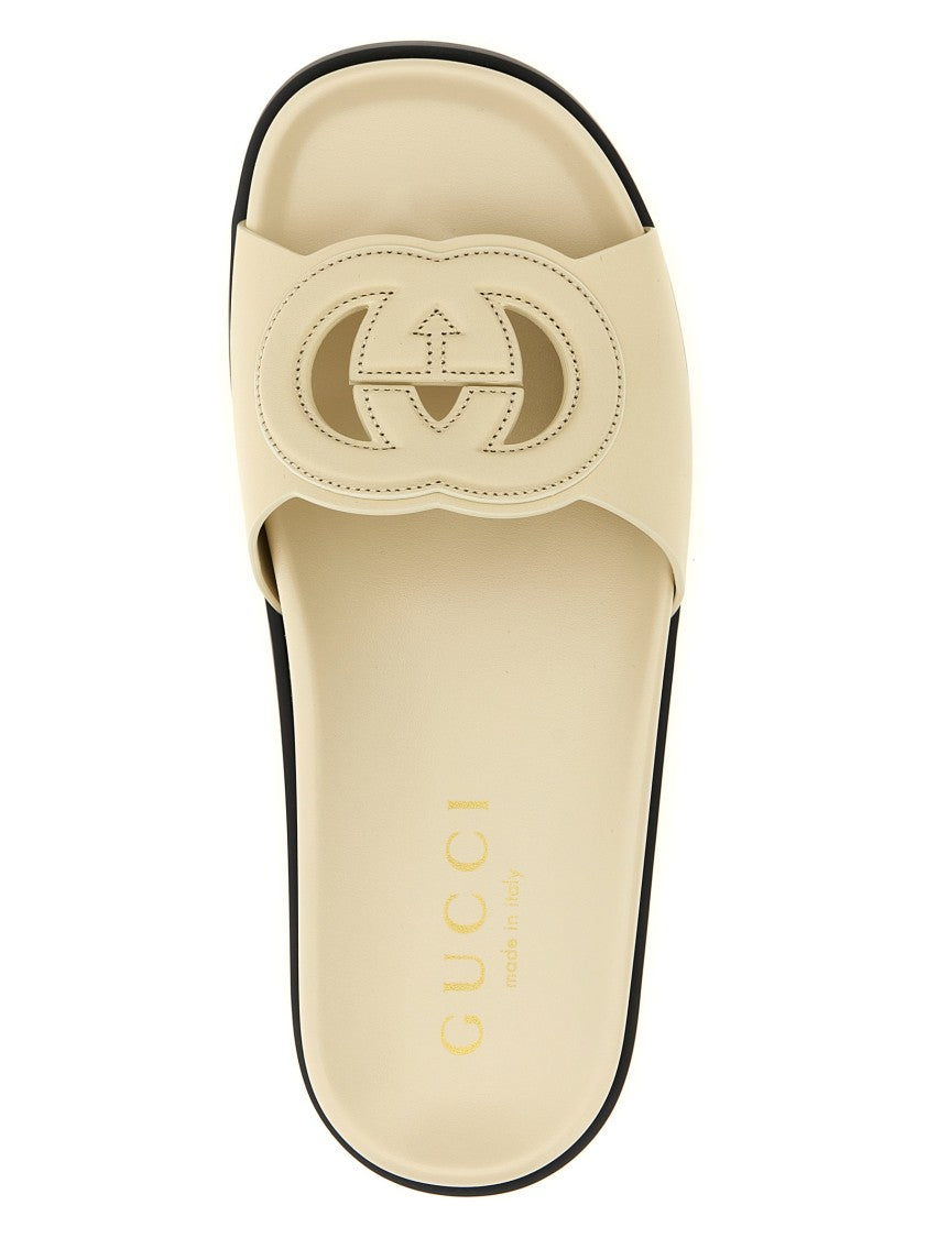 Gucci Logo Cut Out Slides